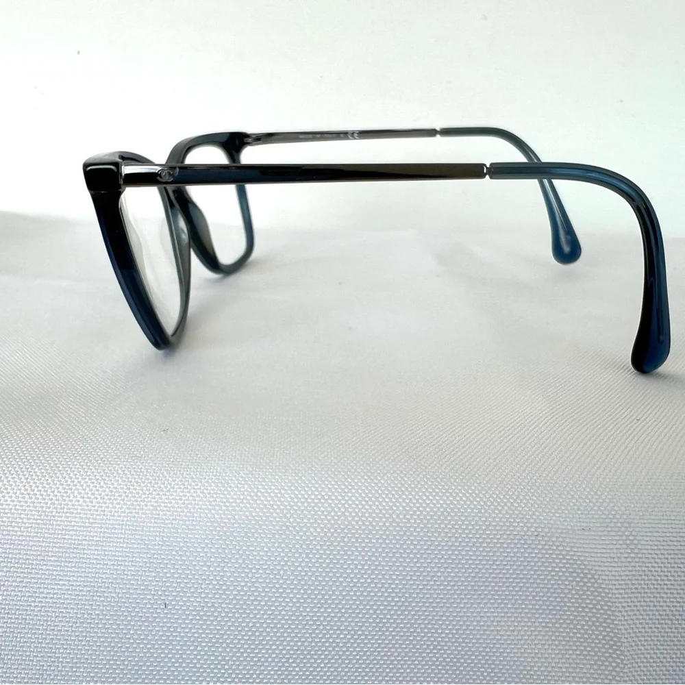 CHANEL 3379 c.508 Cats Eye Frames Dark Blue Transparent Prescription Eyeglasses